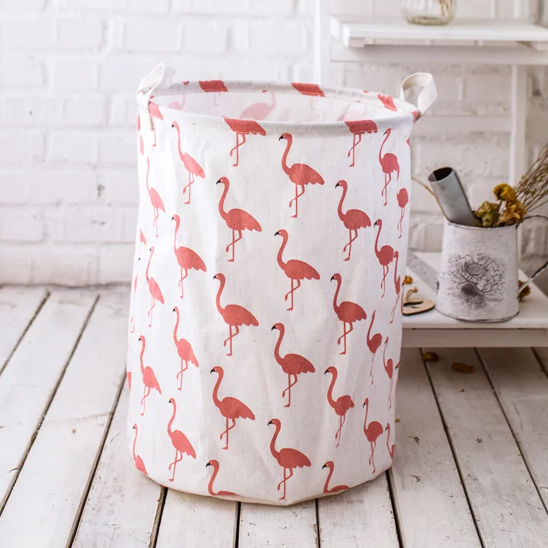 Nordic Стиль Фламинго корзина для белья 50* 40c'm складное ведро разное игрушка хранения корзина для грязного белья корзины коробка для хранения