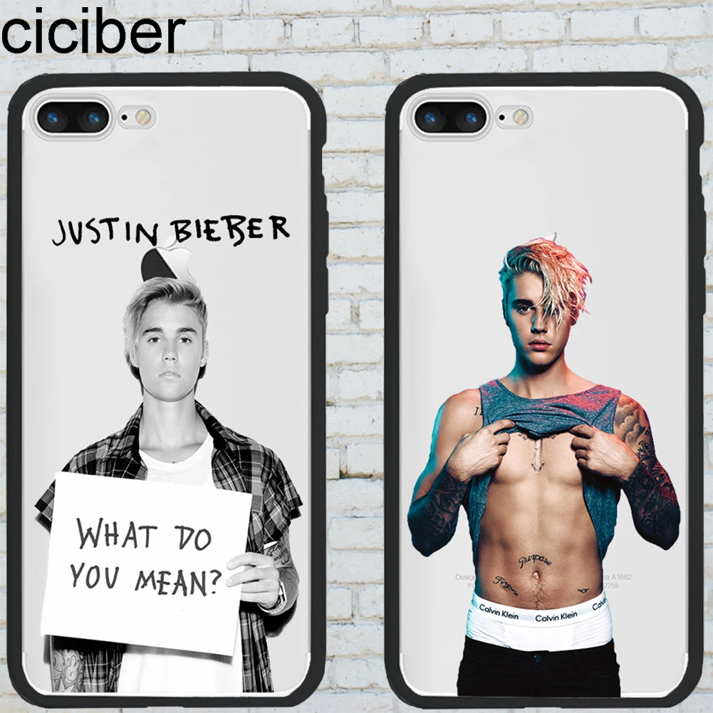 ciciber Phone Cases Justin Bieber Pattern for Iphone 6 6S 7 8 Plus X