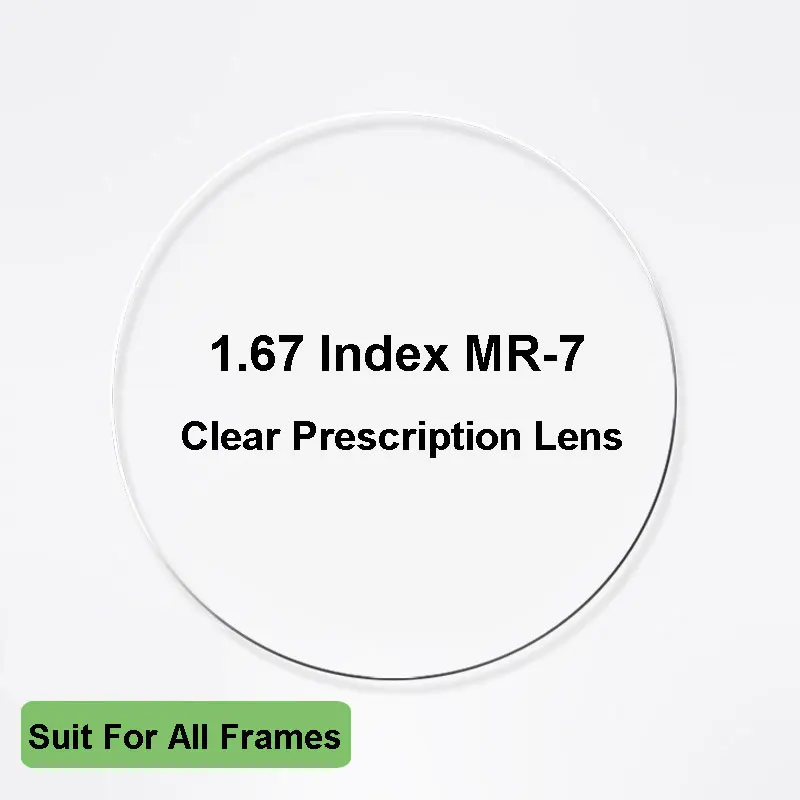 

1.67 High Index Ultra-thin Single Vision Lenses For Men and Women Eyeglasses Clear Optical Prescription HMC EMI Anti UV Lenses