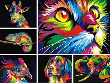 

Diamond Painting Cat Embroidery Animal Series Resin Mosaic Full Square Kits Needlework 5D DIY Home Decoration
