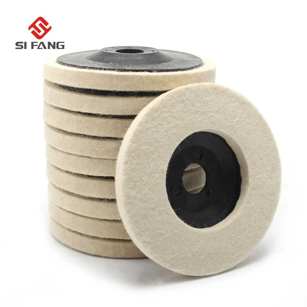 4 Inch wool felt polishing wheel pad Angle Grinder buffing Felt
