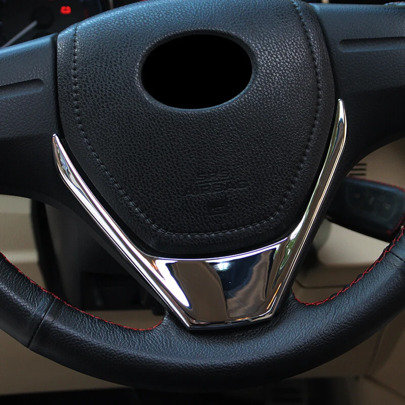 New Chrome Steering Wheel Cover Trim For TOYOTA RAV4 2013 2014 2015 2016 2017