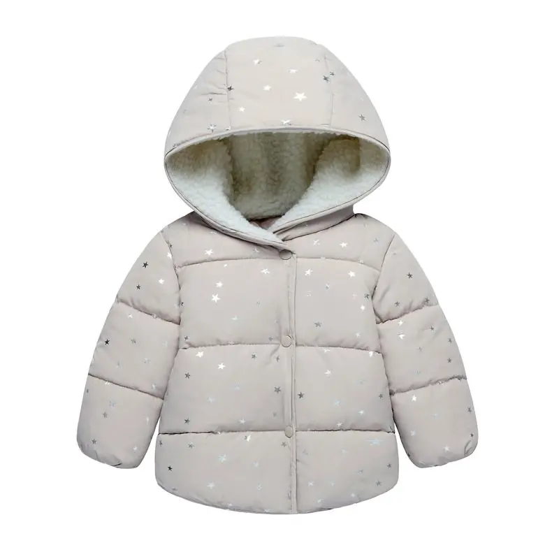 COOTELILI 70-120cm Fashion Star Printing Winter Jackets Girls Boys Fleece Velvet Children's Winter Jackets Coat Parkas For Girls (1)