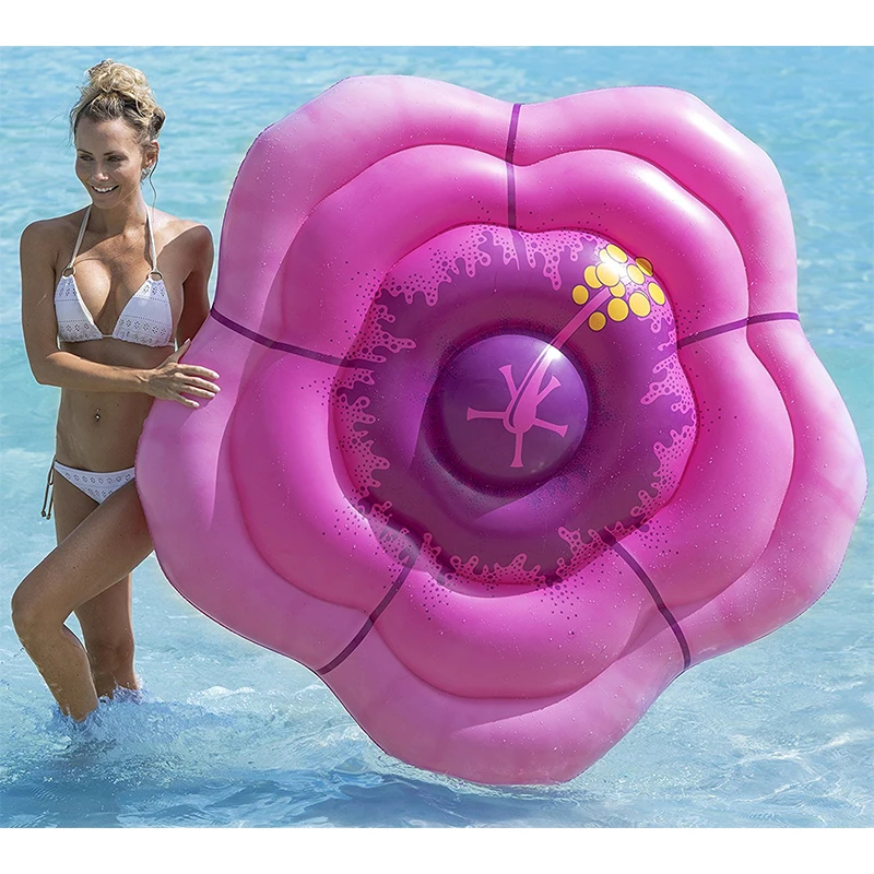 Swimline Inflatable Hibiscus Flower Pool Float Raft Mat Swimming 70 X 58 Inches for sale online 