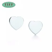 TIF тайские серебряные серьги-гвоздики очаровательные оригинальные ювелирные изделия в форме сердца Модные женские подарочные серьги для женщин