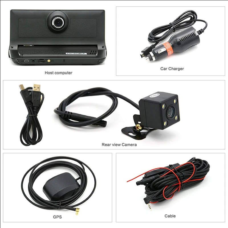 Best 7"  Android Car DVR 3G Wifi Dash Cam Video Auto Recorder 16GB ROM 1080P Dual Lens Camera GPS Navigation 1