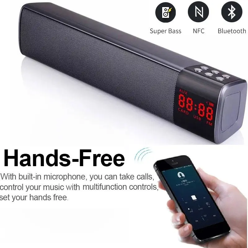 10 Вт HIFI портативный светодиодный беспроводной bluetooth динамик стерео Hi Fi Громкая