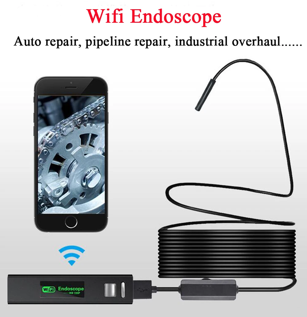 8 мм wifi эндоскоп камера HD 1200P Мини водонепроницаемый мягкий кабель камера для осмотра USB эндоскоп бороскоп IOS Android эндоскоп
