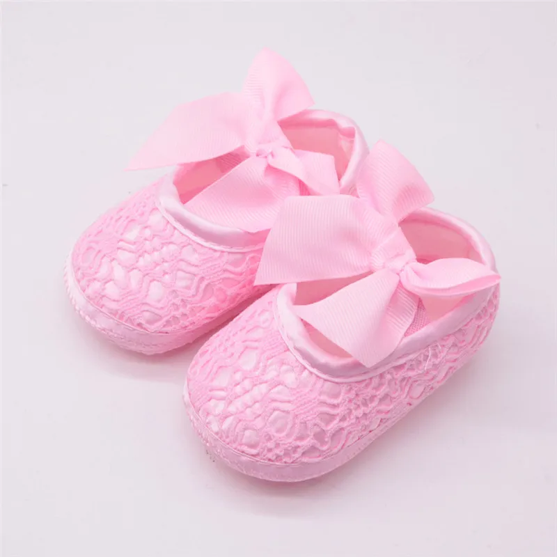 Детская обувь для девочек мягкая обувь мягкая удобная подошва Нескользящая модная обувь с бантом обувь для кроватки