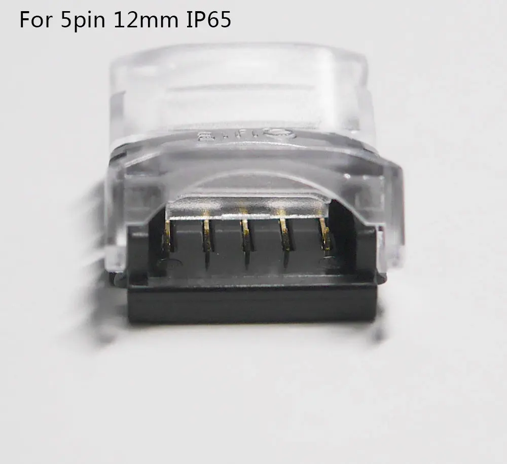 5pin 12mm for IP65 5 шт./лот 2pin 3pin 4pin 5pin Светодиодные ленты Разъем для 3528 5050 Светодиодные ленты для провода или тест-полоски для ленты соединения Применение терминалы - Цвет: 5pin 12mm for IP65