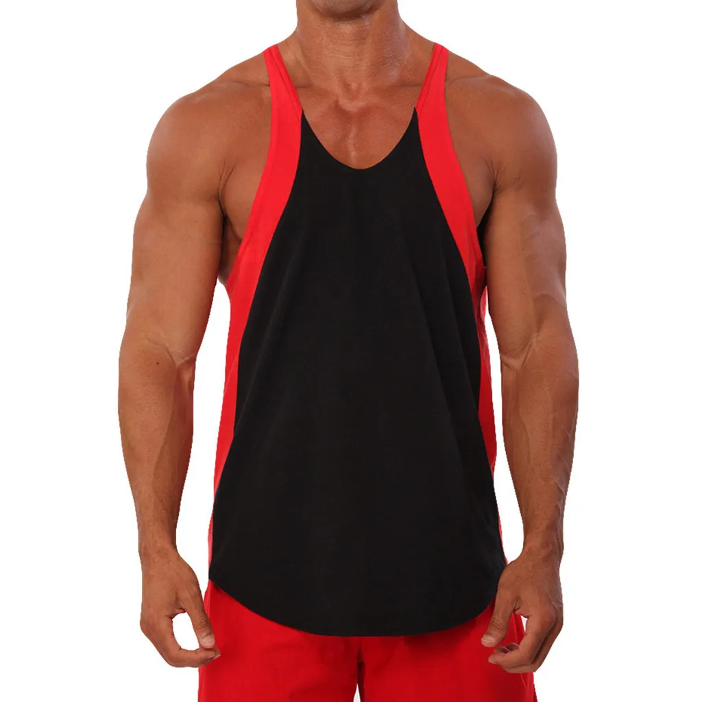 

Muscle guys Cotton Gyms Tank Tops Men Sleeveless Tanktops For Boys Bodybuilding Clothing Undershirt Fitness Stringer Vest 2019