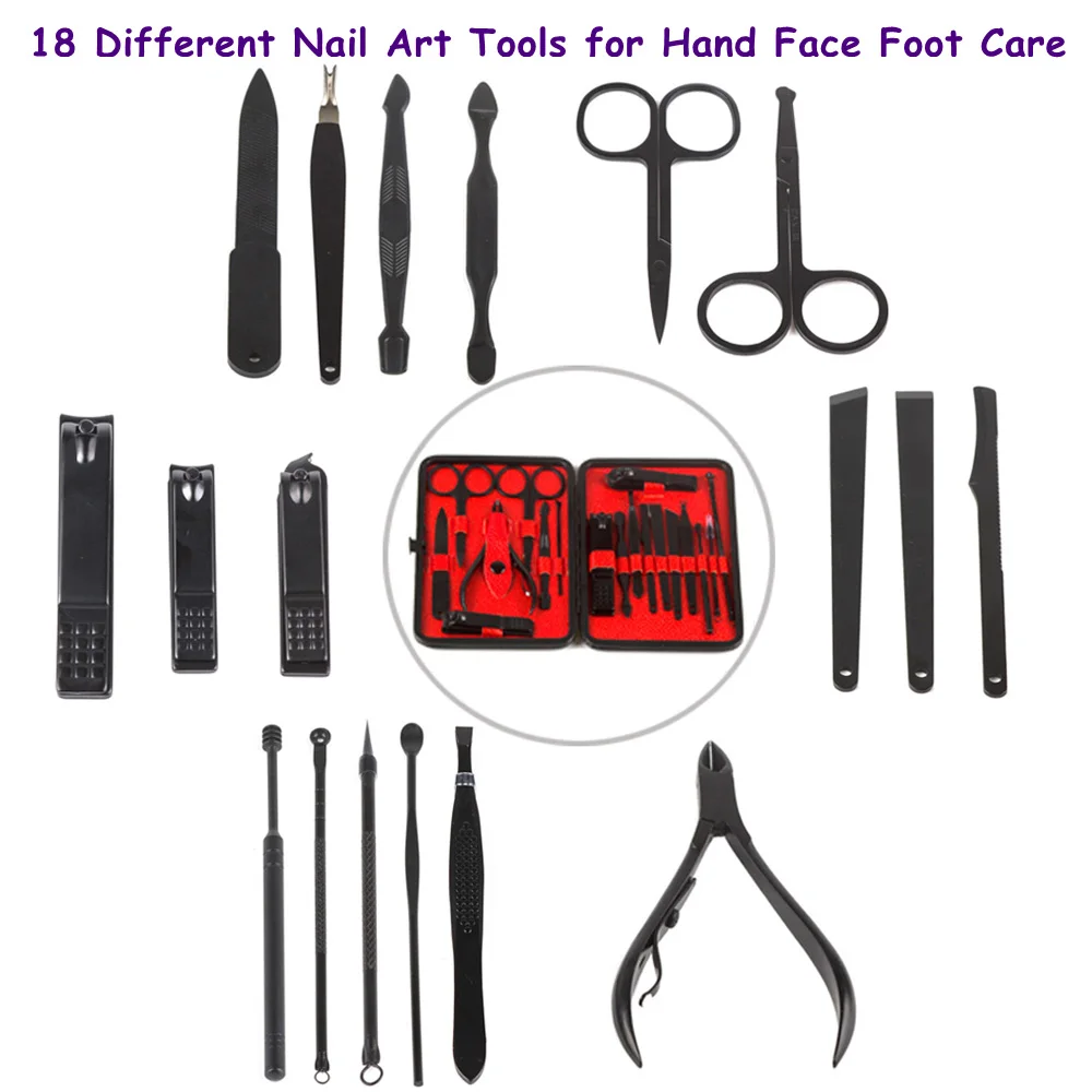 Preise Schwarz Nagel Clipper Drücker Nipper Trimmer Scissor Pinzette Messer Ohr auswahl Pflege Maniküre Pedidure Set Kunst Werkzeuge Kit Zubehör