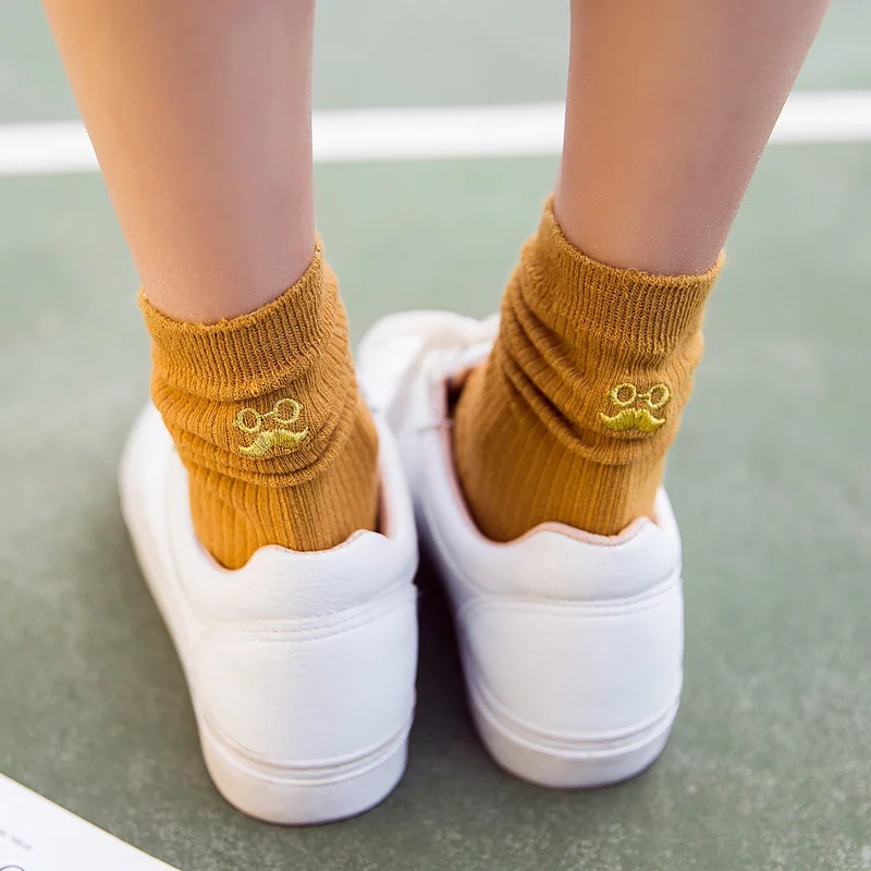 2019 новые весенне-летние милые носки с героями мультфильмов для девочек, meias, корейские носки Harajuku с вышивкой, забавные женские носки