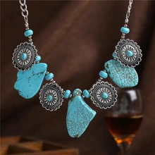 2017 de Alta Calidad de la piedra natural Collar de La Joyería de Las Mujeres Collar Gargantilla Vintage Collar Collares y Colgantes Joyería de las mujeres