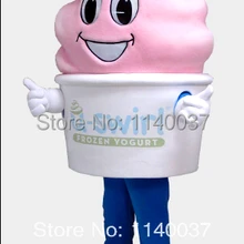 Талисман йогурт талисман костюм icecream Модный на заказ костюм аниме маскарадные костюмы маскот тема нарядное платье карнавальный костюм