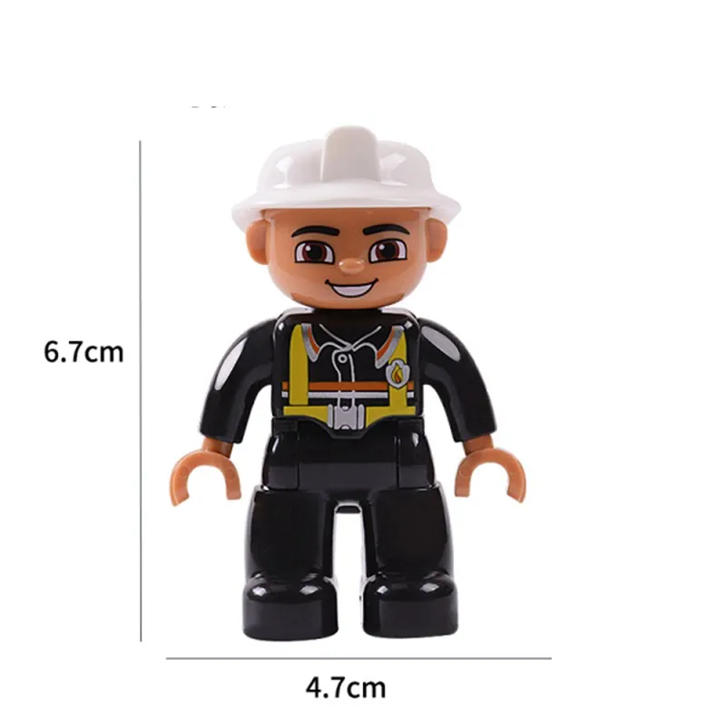 

GSBAN Duploed Worker Locking Blocks Engineer MOC Creator Man Big Size Large Grain Particles Worker Locking Blocks Duploe Toy Kit