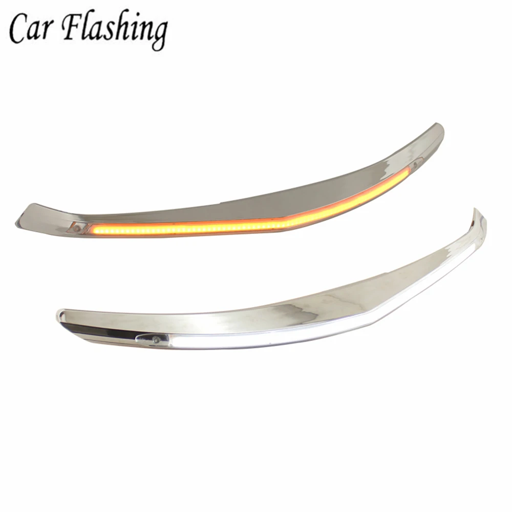 2 шт. автомобильный светильник для бровей Honda Civic 2011 2012 2013 2014 2015 с желтым поворотом