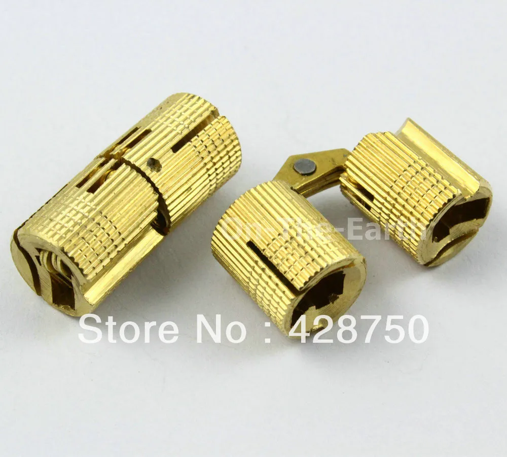 

8PCS/Lot HIDDEN HINGE INVISIBLE HINGE BARREL CONCEALED HINGE 12mm (1/2") - BRASS