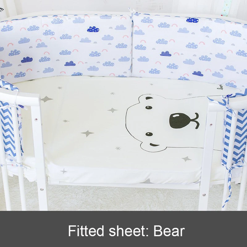 Baby bedding fitted sheet cute cartoon Mattress Cover Pure Cotton Crib Bed Sheet