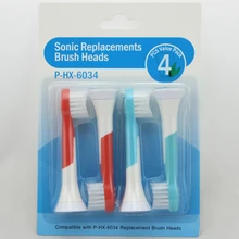 4PCS=1PACK Replacement Electric Toothbrush heads for Sonicare HX6034 fit for Child Age 4-6