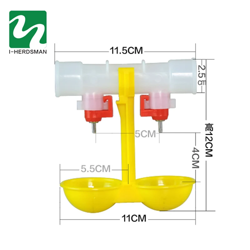 Курица питьевой фонтан двойной Висячие чашки мяч ниппель поилки курица оборудование оптом перепелиные кормушки