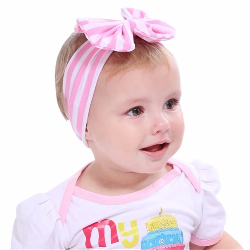 

cute baby hair accessories infants and young children cotton striped headdress dots hair band knot headwrap rabbit headband