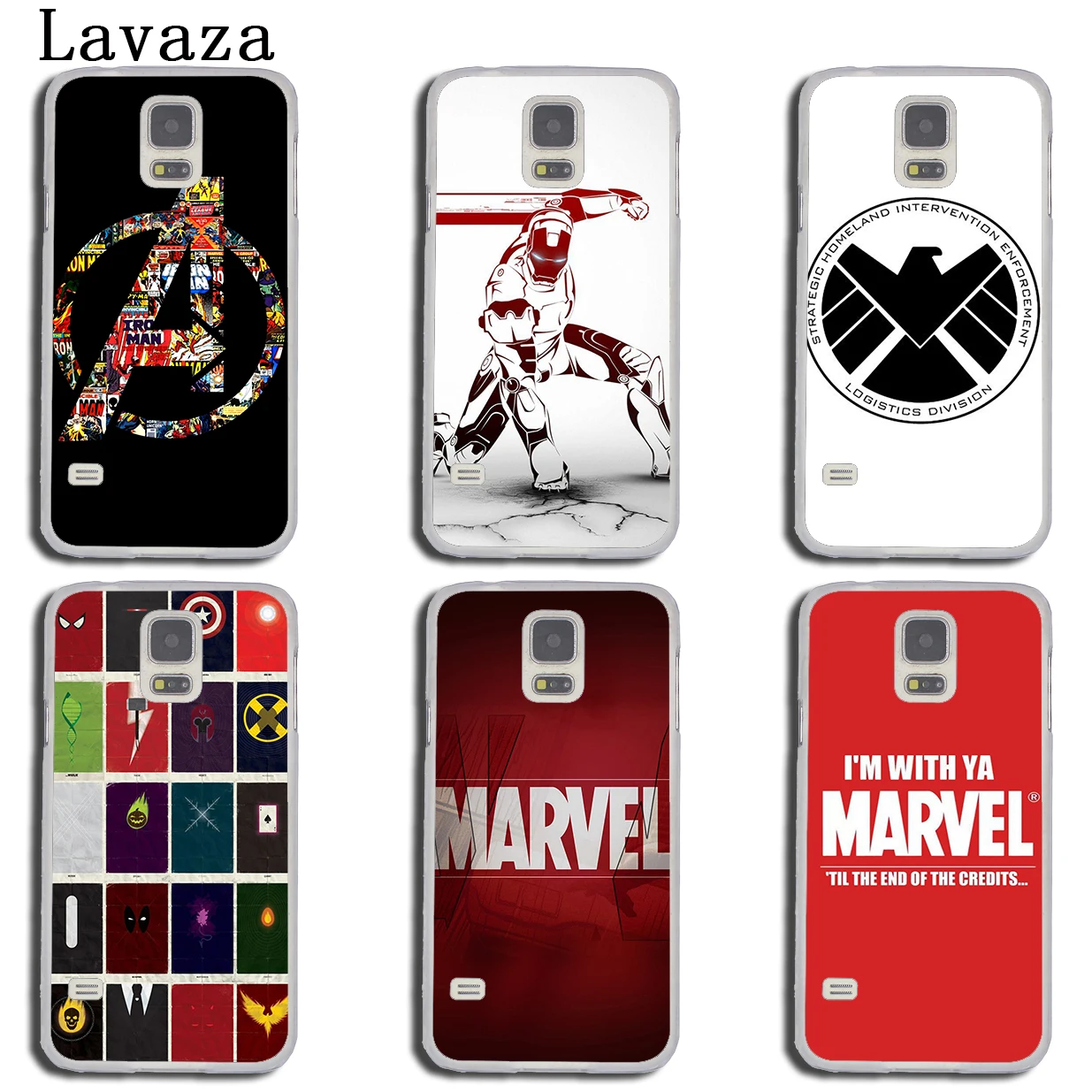 Роскошный чехол для телефона Lavaza с логотипом комиксов Marvel в жестком стиле Samsung