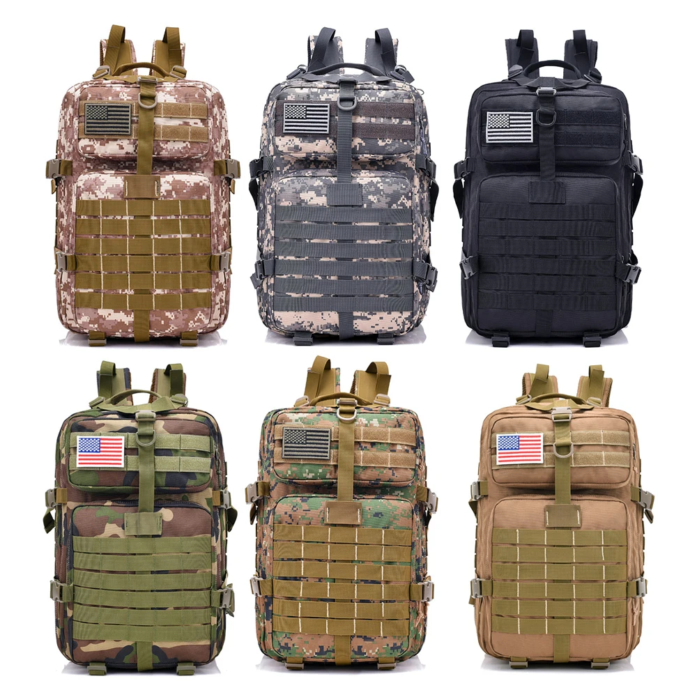 

Free Knight 40L Army 3P Tactical Backpack Rucksack Outdoor Oxford Fabric Military Camouflage Bag for Hunting Hiking Trekking
