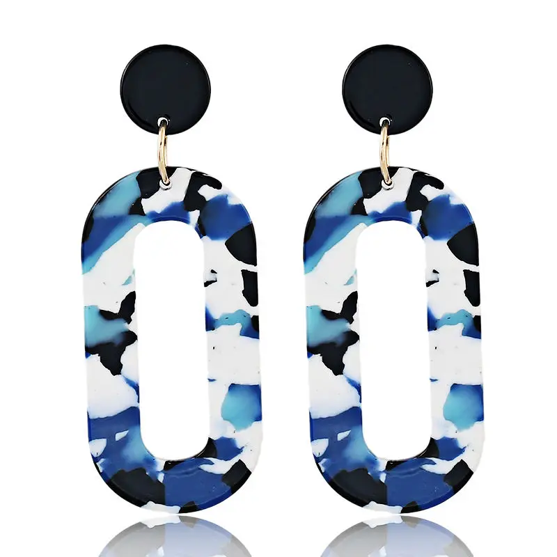 

Fashion Big Oval Round Resin Drop Earrings For Women Girl Gift Geometric Plastic Earrings Ear Ring Earring Fashion Jewelry