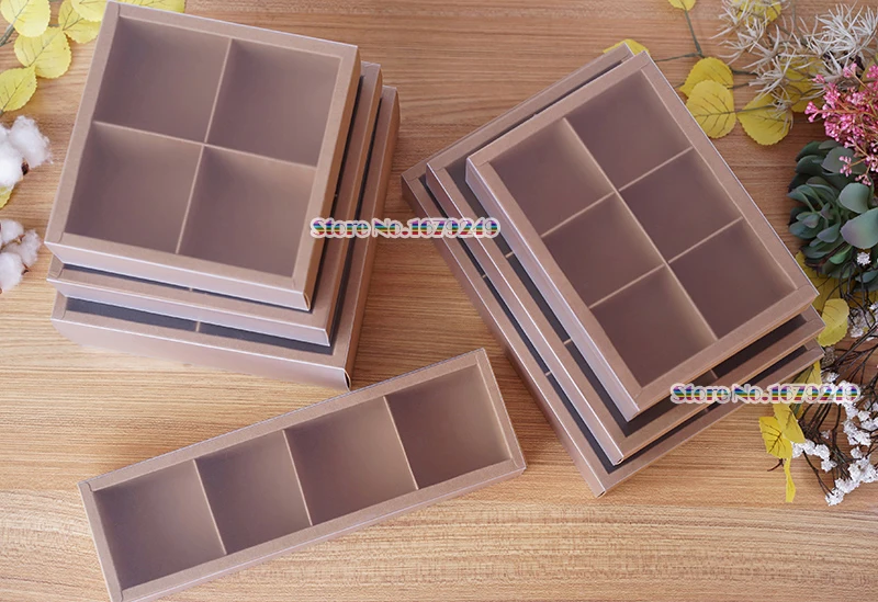 

4 Drawer Kraft paper Mid-Autumn Festival Moon cake box Frosted transparent Egg-Yolk Puff pastry Packaging Boxes