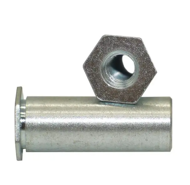 20pcs M3 Rivet stud hexagonal through hole squeeze nut column pressure locating nuts galvanized 4.2mm OD