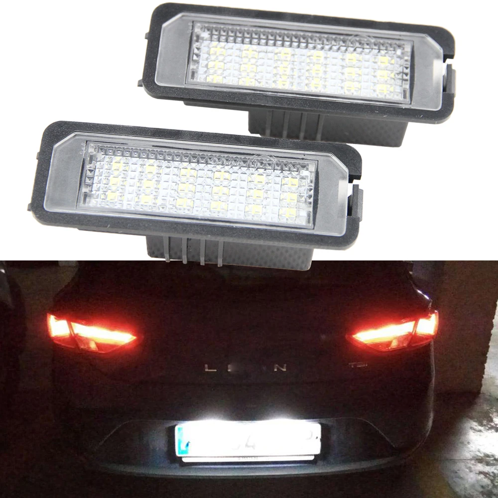 

2x Error Free LED Number License Plate Light for VW Volkswagen EOS 06~ GOLF 4/ 5 / 6 LUPO 99~06 Passat CC 09~ 12V Car Styling