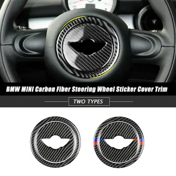 

For Mini Cooper R55 R56 R60 R61 Carbon Fiber Steering Wheel Sticker Cover Trim