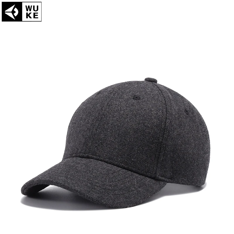 Wuke-Baseball-Cap-Black-Gray-Wool-Baseball-Cap-Men-Women-Brand-Caps-Snapback-Hats-Bone-Cap (5)