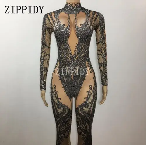black rhinestone jumpsuit