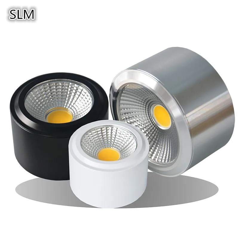 

White/Black/sliver AC90-260V LED COB Downlight 5W/7W9W12W15W Surface Mounted Downlight LED Ceiling Decoration Lamps spot light