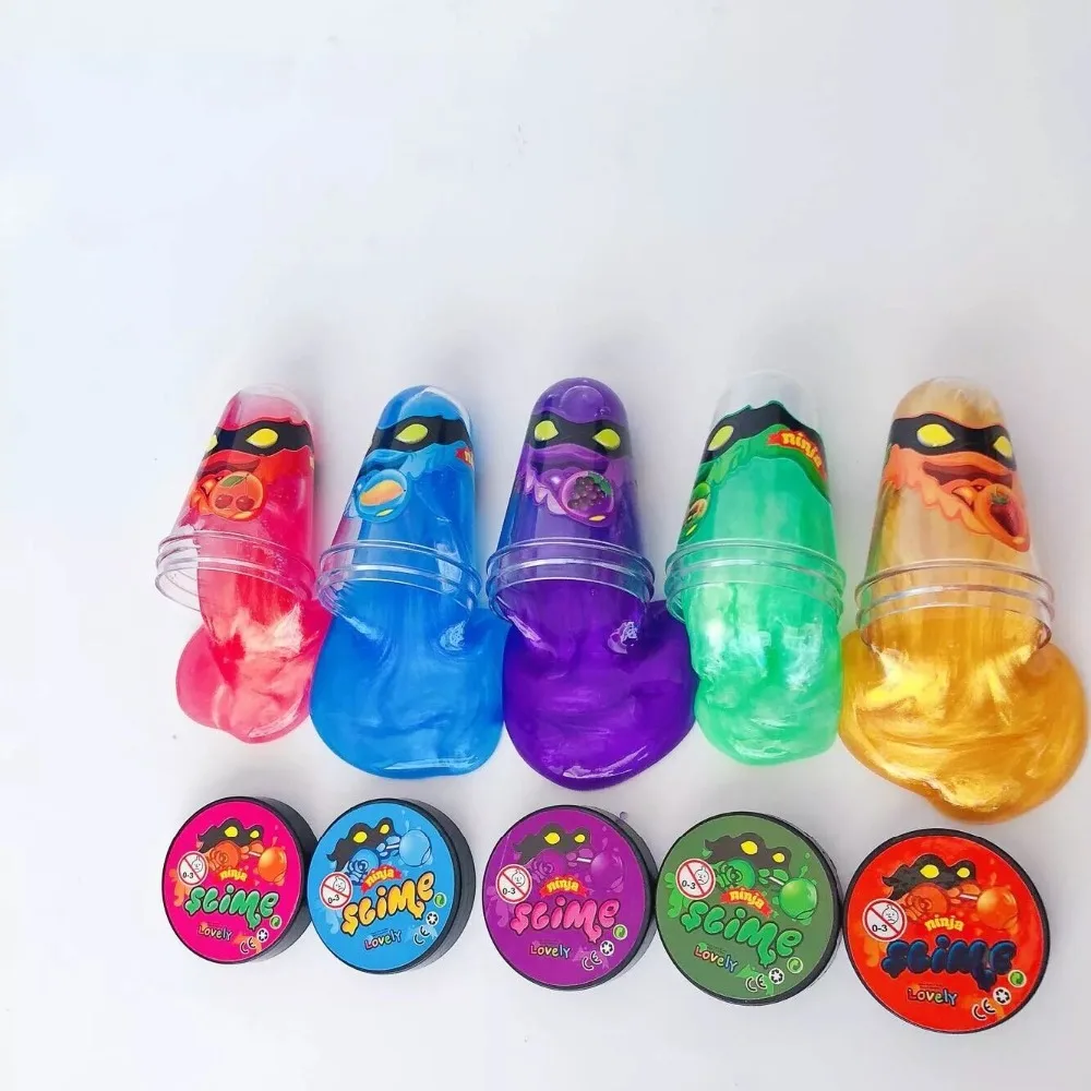 Ninja slime антистрессовые игрушки могут дуть шары блестящие популярные игрушки красочные Волшебные мягкие slime прозрачные для детей