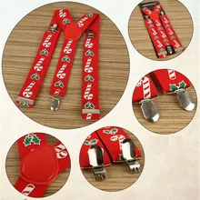 Мужской и Женский Регулируемый эластичный Рождественский танцевальный костюм подтяжки тростника клип на красный Y-Back подарки GHH0069