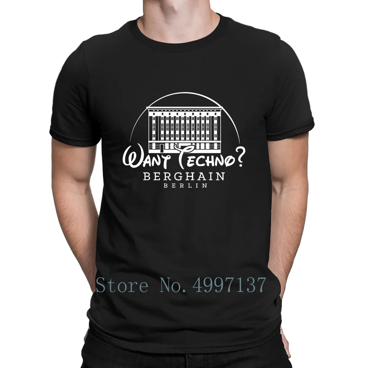 

Want Techno Berghain Berlin T Shirt Pictures Fit Round Collar Design Basic Natural Tee Shirt Spring Autumn Shirt