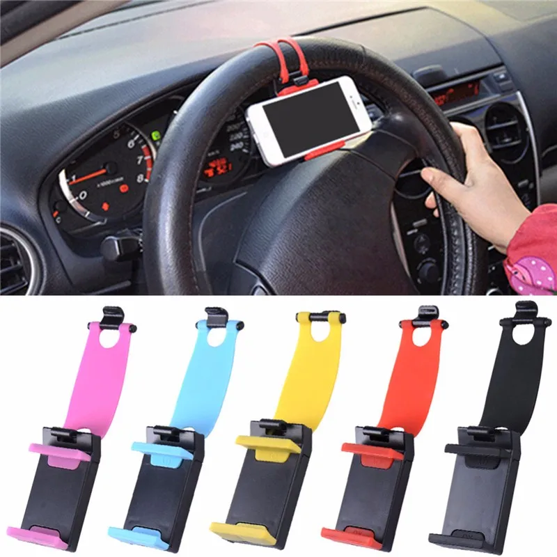 

Universal Car Steering Wheel Mobile Phone Holder Bracket for xiaomi redmi 3 Samsung Galaxy s7 S6 S5 Support Smartphone GPS Stand