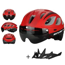 GUB M6 mountain bike road bike MTB Cycling helmet with visor and goggles eyewear Magnet connected Lens safety helmet for Outdoor gub k70 mountain bike cycling helmet black