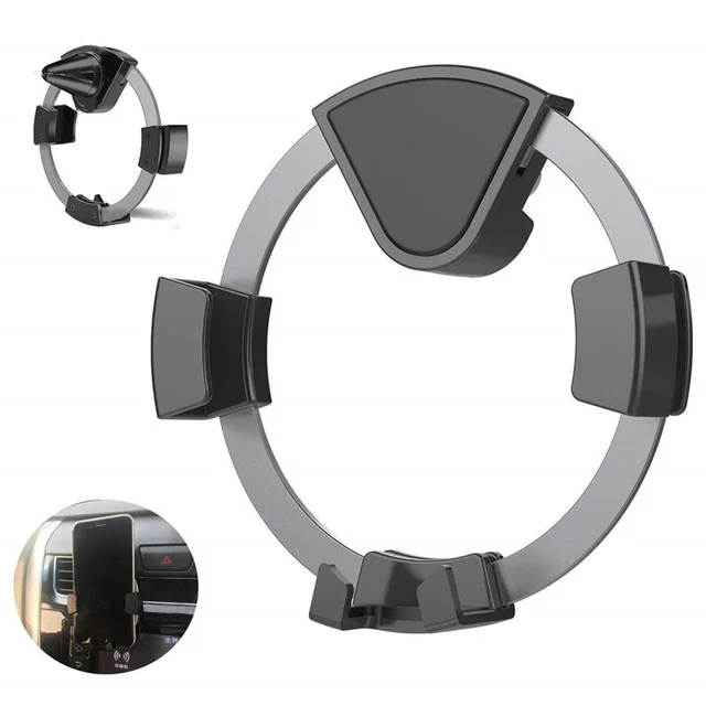 Universal Car Phone Holder Round Air Vent Mount For Iphone XS MAX X 8 7