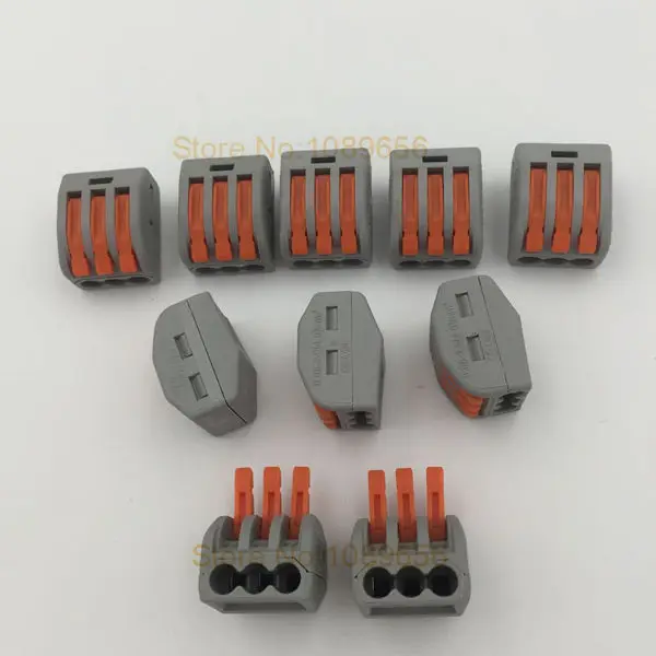 

PCT-213 3pin Universal Compact Wire Wiring Connector Conductor Terminal Block with lever fit new
