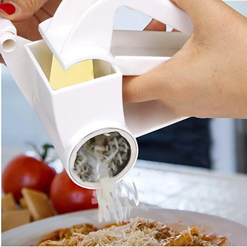 

2019 NEW Kitchen Rotary Grater Shredder food graters shredders Rotary Stainless Steel Cheese Cutter Grinder Drum Blades #7