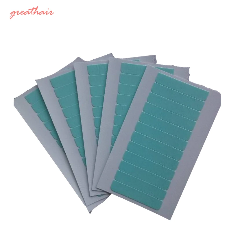 60 Pieces/ Lot, Blue skin weft hair extension Tapes High Quality Strong Adhesive Double-sided Tape for Toupees Wig Free Shipping