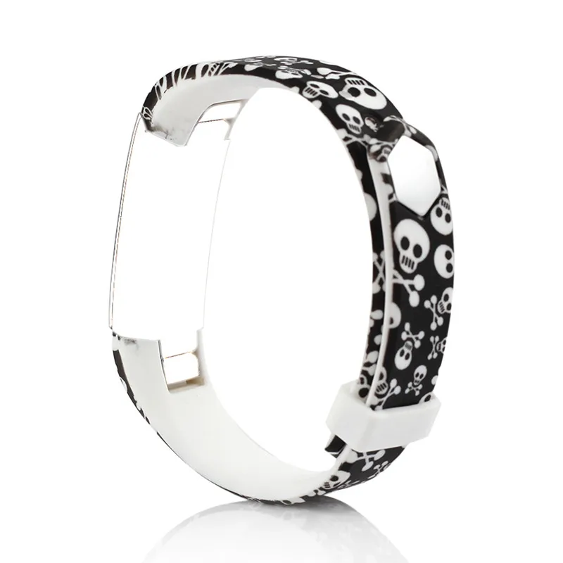 

Bemorcabo Cartoon Skull DIY Silicone Replacement Band for Fitbit Alta,Sport Wristband Bracelet for Fitbit Alta Smart Watch