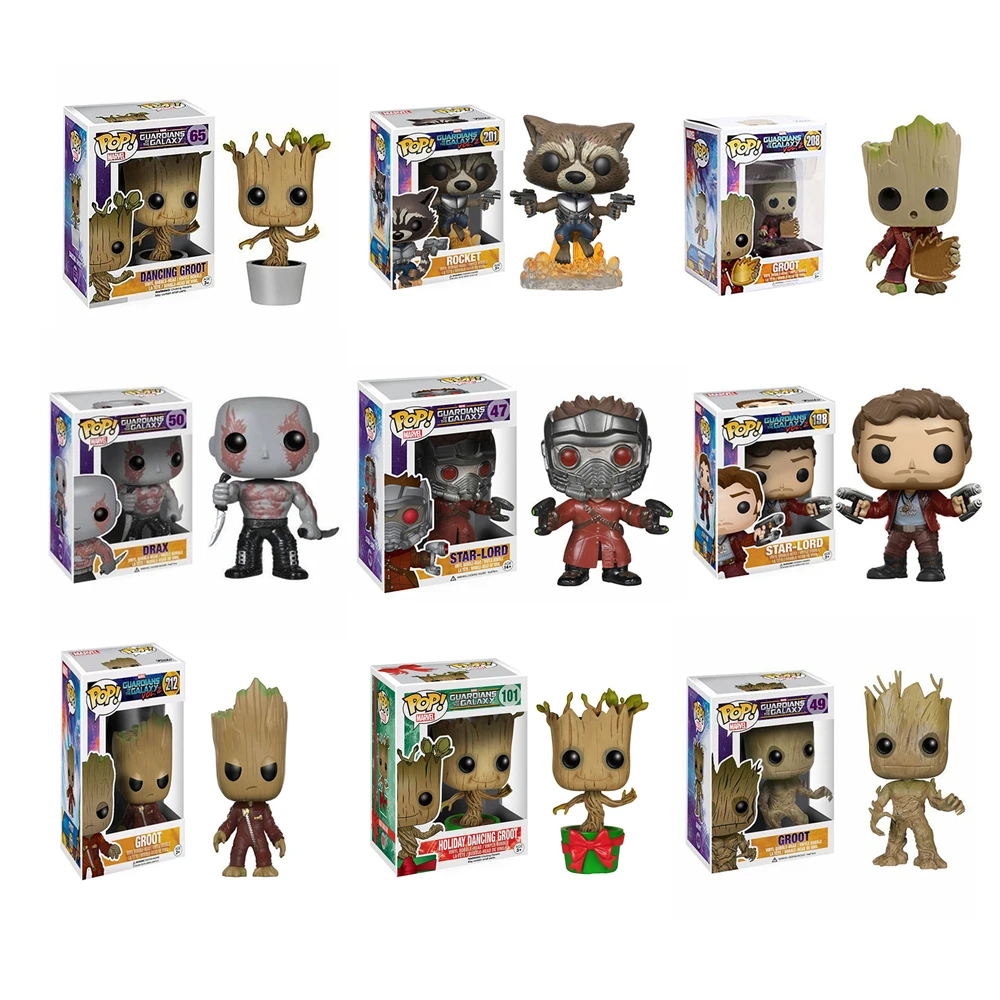 

Funko POP Guardians of the Galaxy Action Figure Model PVC Figuras Rocket Groot Action Figures toys Gifts