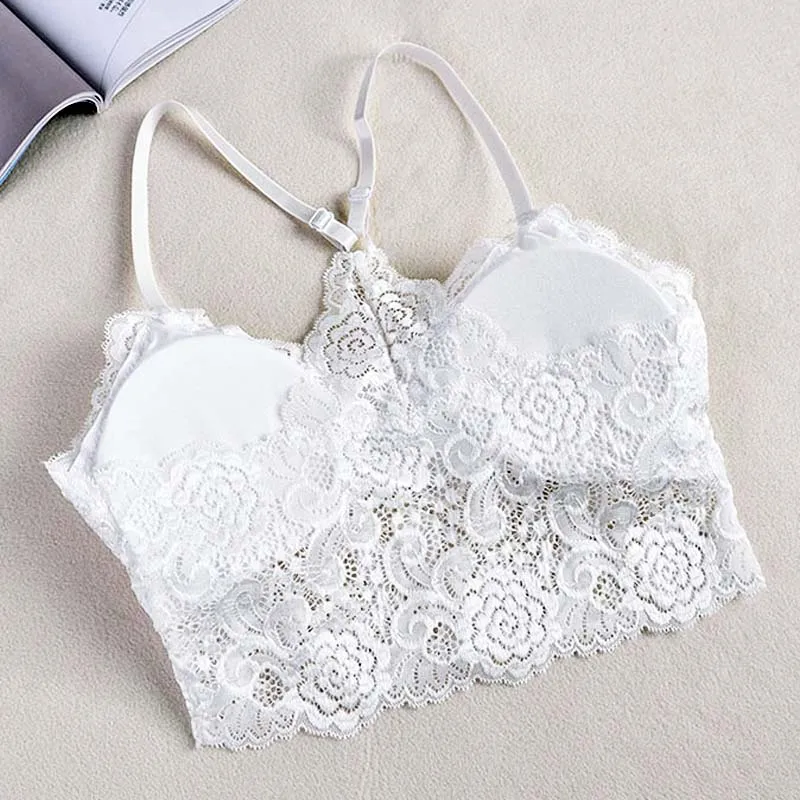 2019Women Underwear Summer Lace Condole Belt Fitness Black White Girl Lady Lingerie Tank Top Female Camisoles Lingerie Tops