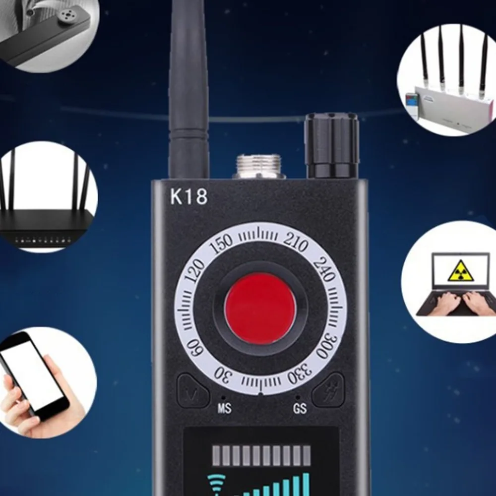 

K18 Anti-eavesdropping Anti-sneak Shot Wireless GPS Detector Audio Bug Finder Wireless Detector 1MHz To 6.5GHz