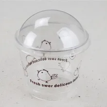 160 мл хлебобулочная упаковочная коробка с крышкой, Tiramisu для муссов и десертов чашка с крышкой, прозрачная десертная чашка с крышкой 100 шт